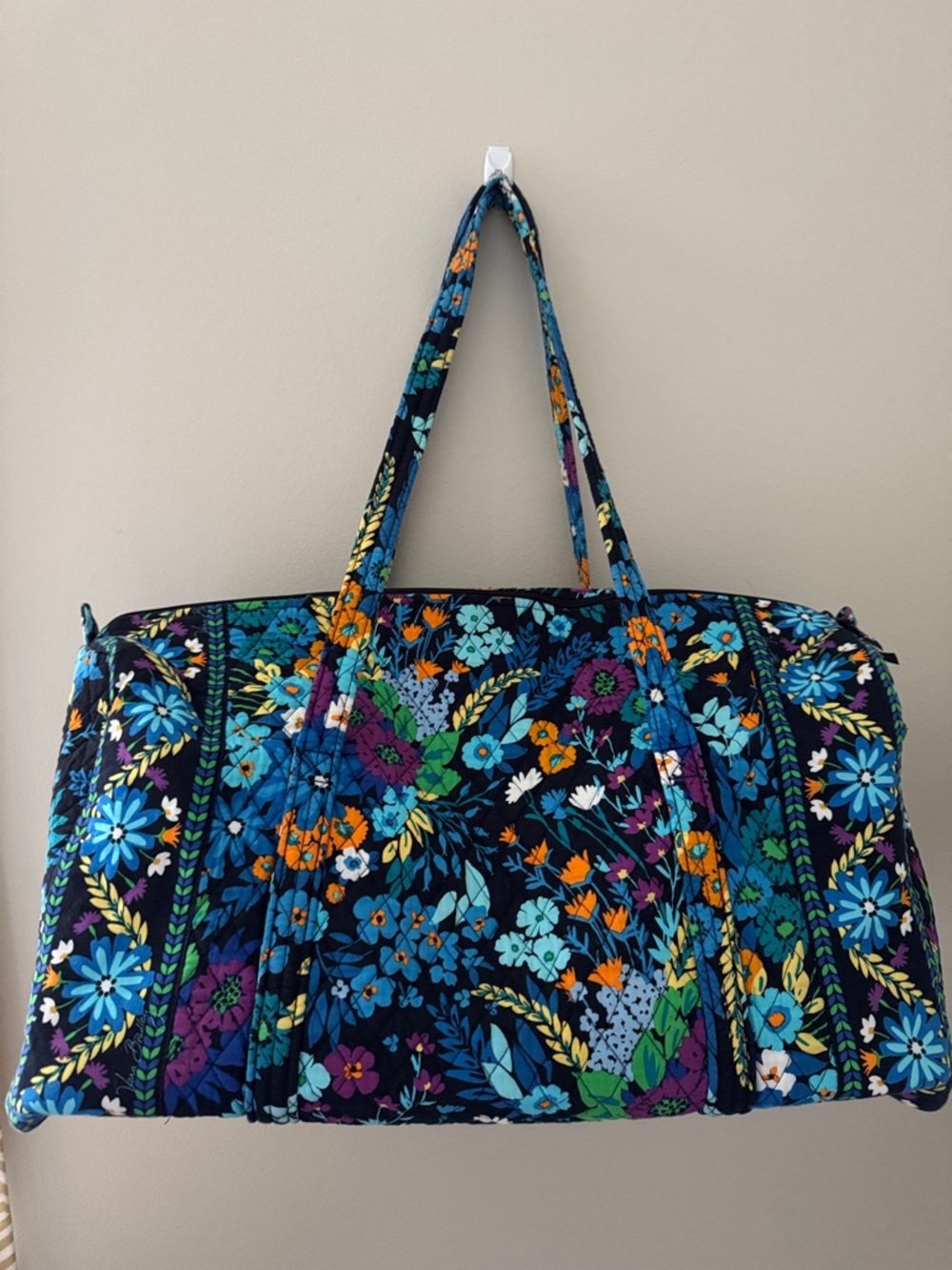 Vera Bradley Midnight Blues Large Duffel Bag Midnight Blues Travel Gym Floral